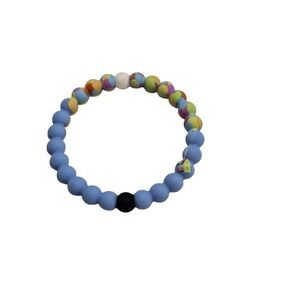 Lokai Unisex Disney Up Pixar Silicone Bead Bracelet Blue Multi Large